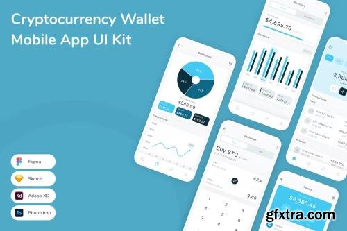 Cryptocurrency Wallet Mobile App UI Kit 3G4YDR4