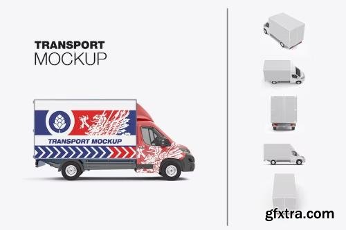 Set Comercial Box Truck Mockup 9AH5A87