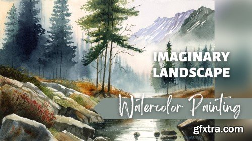 Imaginary Landscape in Watercolor