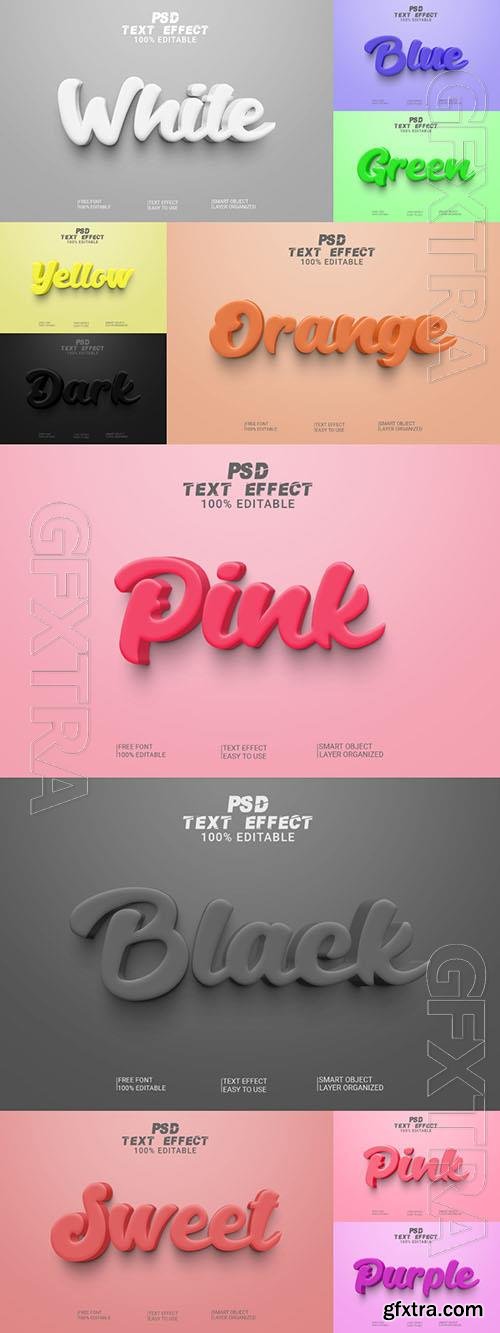 Psd style text effect editable set vol 217