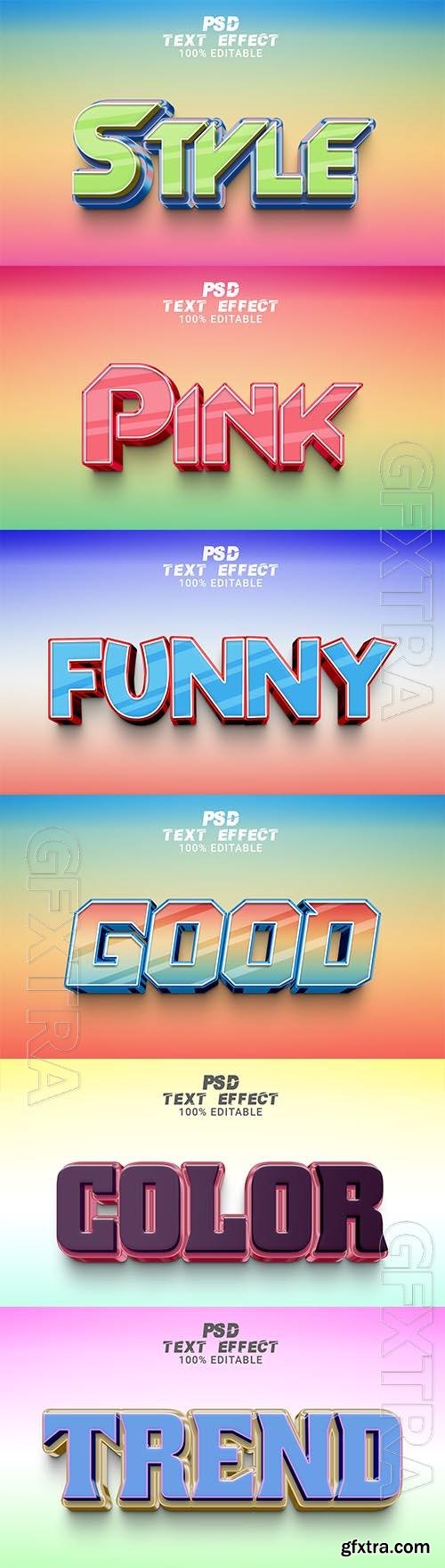 Psd style text effect editable set vol 221