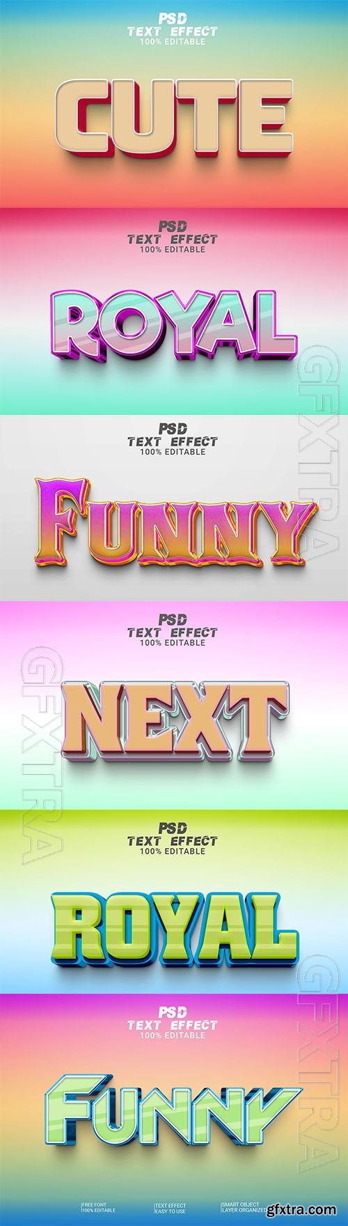 Psd style text effect editable set vol 219