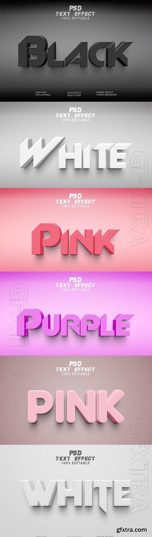 Psd style text effect editable set vol 216