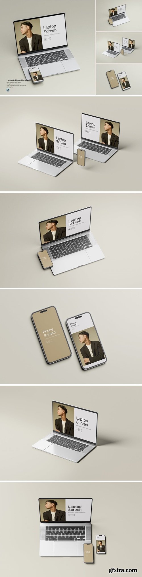 Laptop And Phone Mockup 38Y52MM