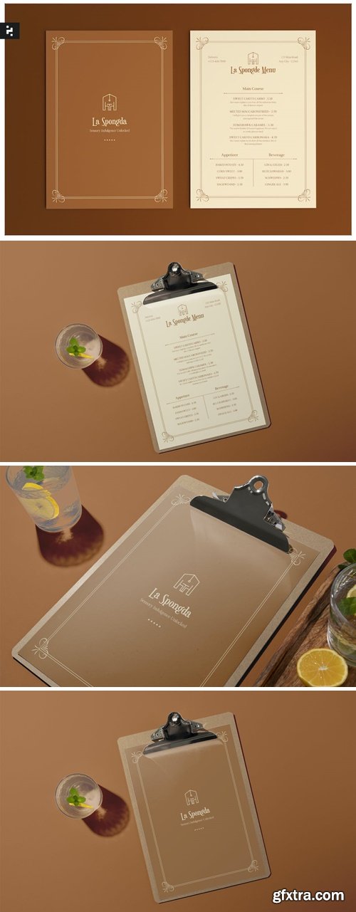 Elegant Minimalist Restaurant Menu S9D44XJ