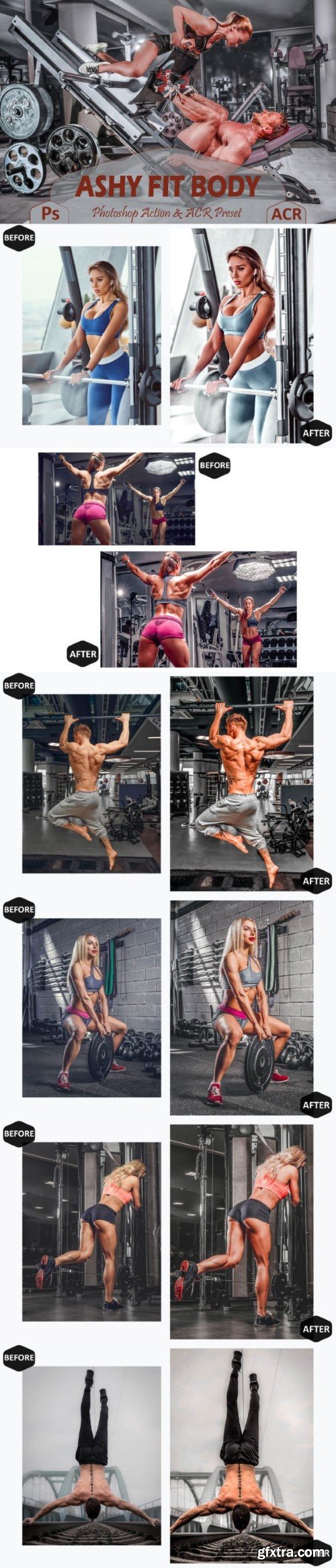 12 Ashy Fit Body Photoshop Actions