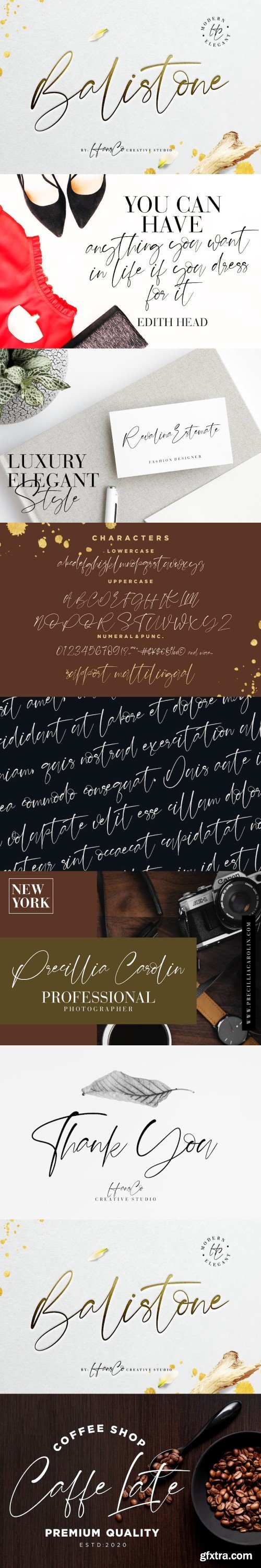 Balistone handwritten font