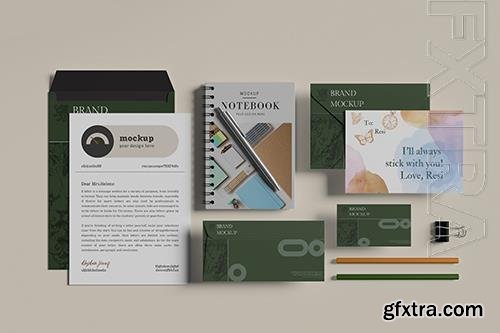 Minimal corporate stationery psd design mockup