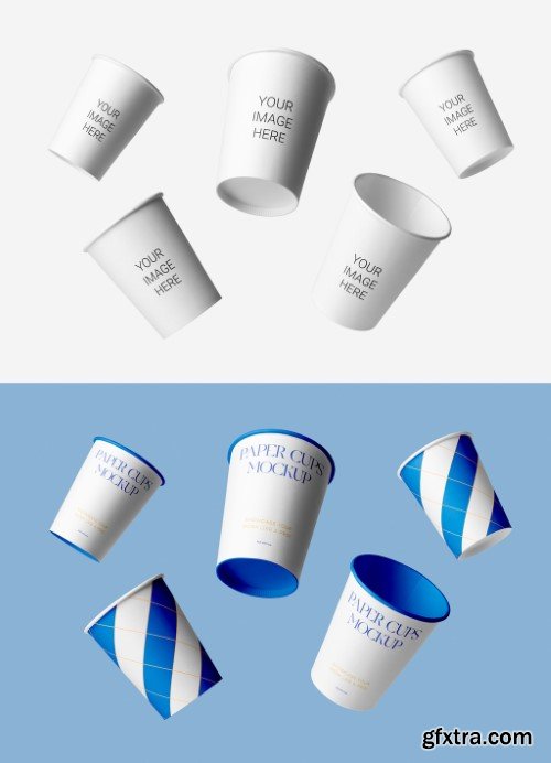 Paper Coffee Cups Mockup