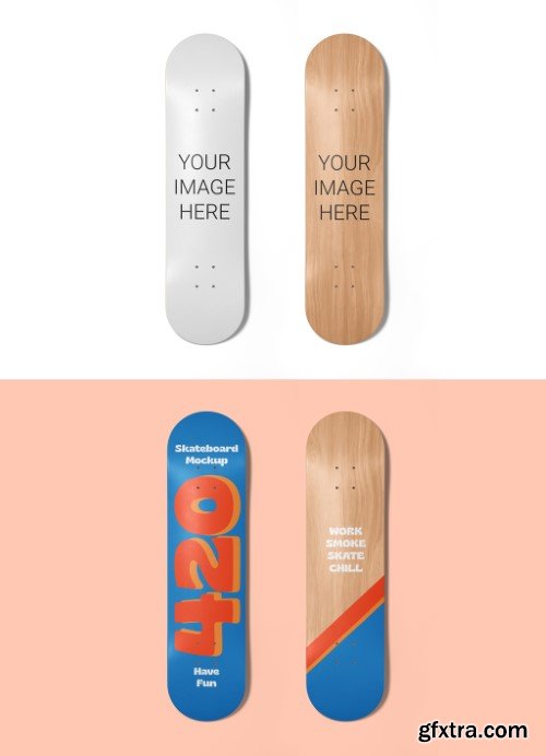 Skateboard Decks Mockup