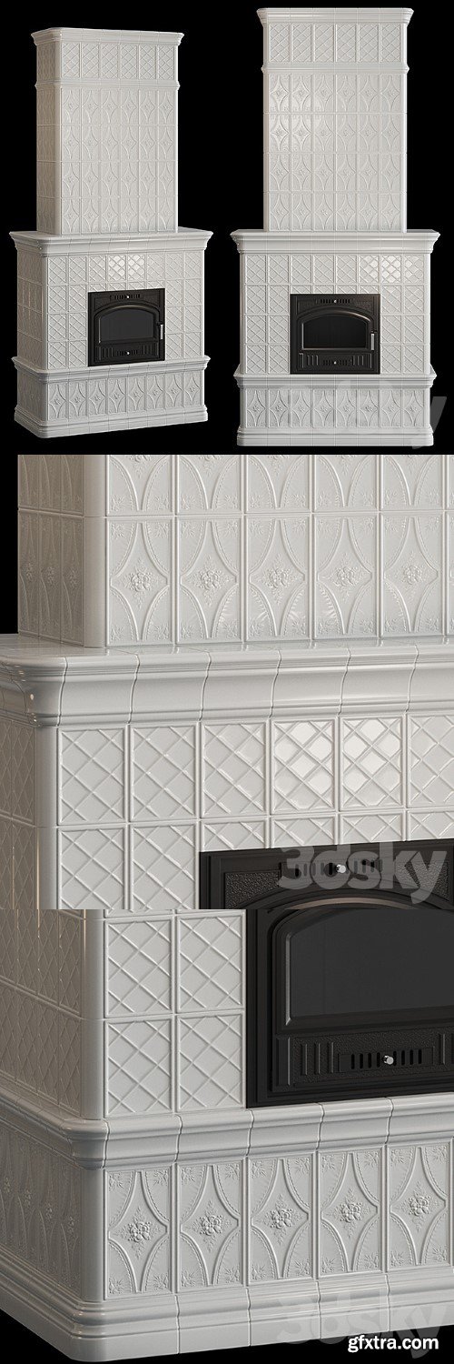 Stove Fireplace with Tiles | Corona