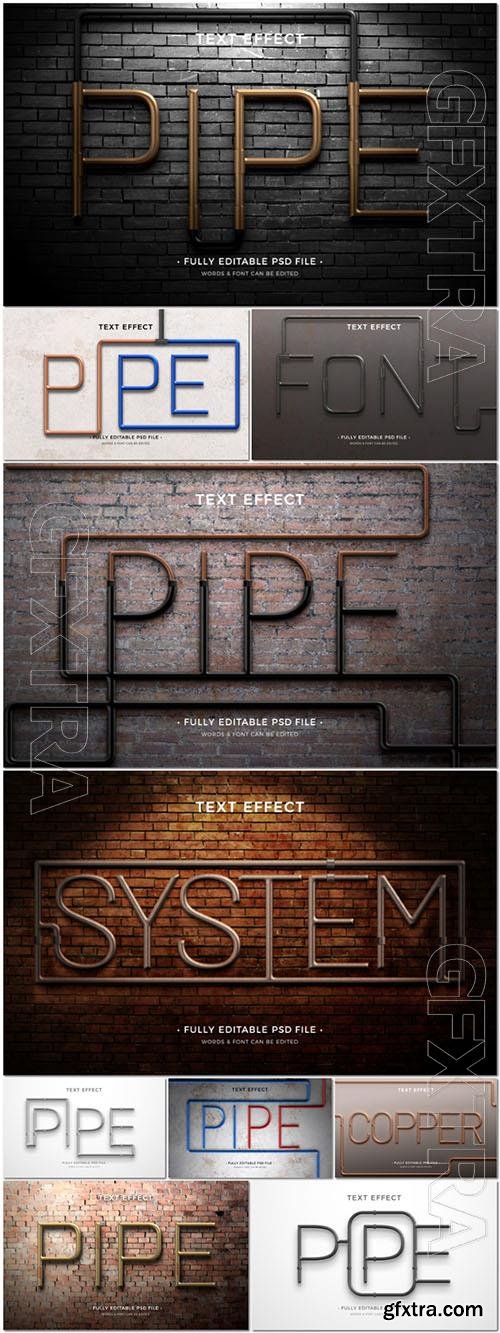 PSD pipe text effect