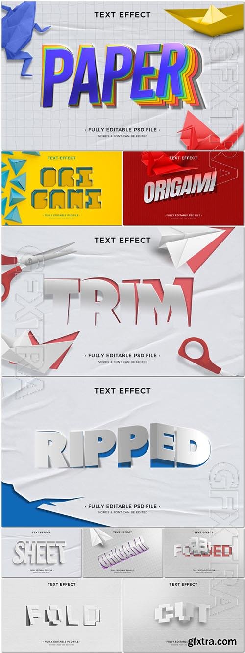 PSD origami text effect