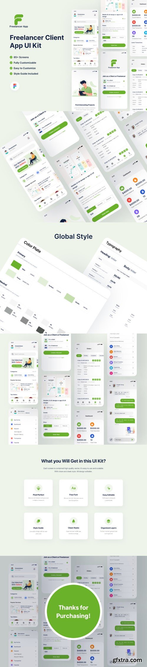 Freelancer Marketplace App UI kit ( Android & iOS)