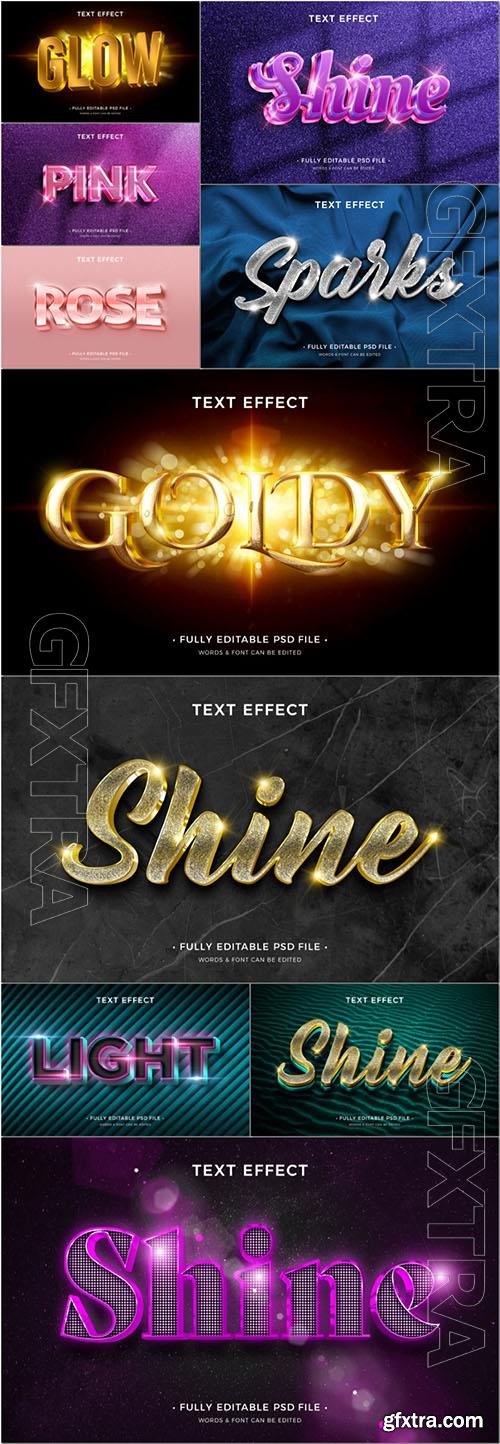 PSD shine text effect