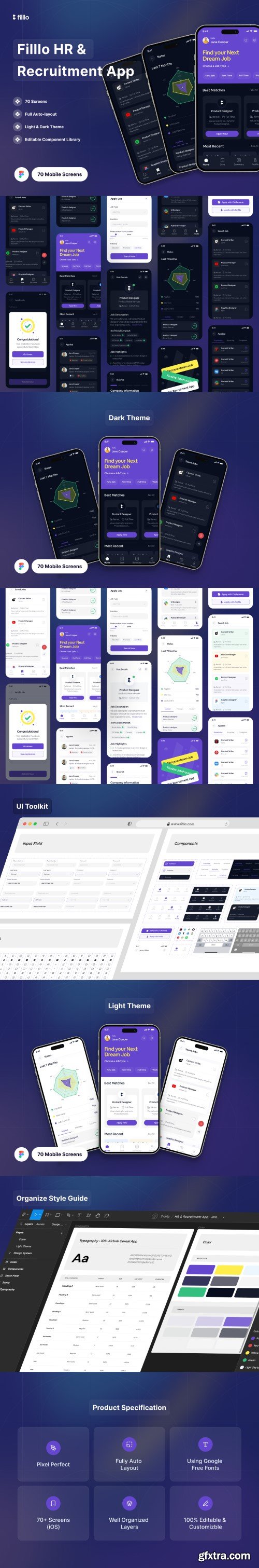 HR & Recruitment App UI Kit