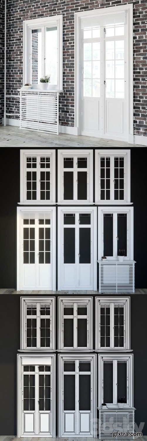 Windows in Scandinavian style | Vray