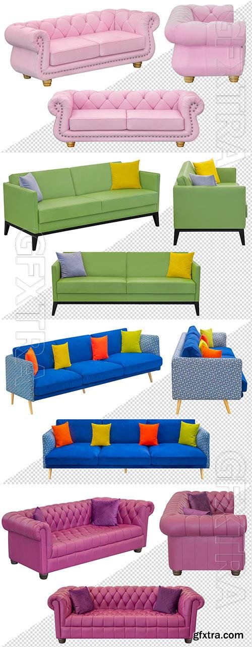 PSD sofa and different angles interior element