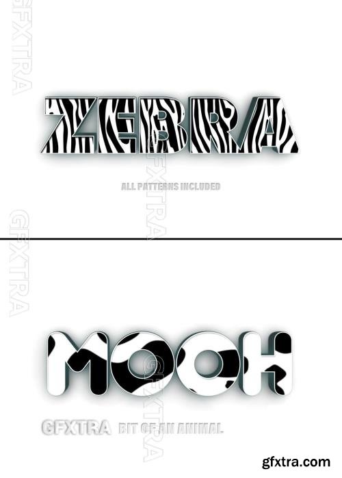 Animal Pattern Text Effect 490414423