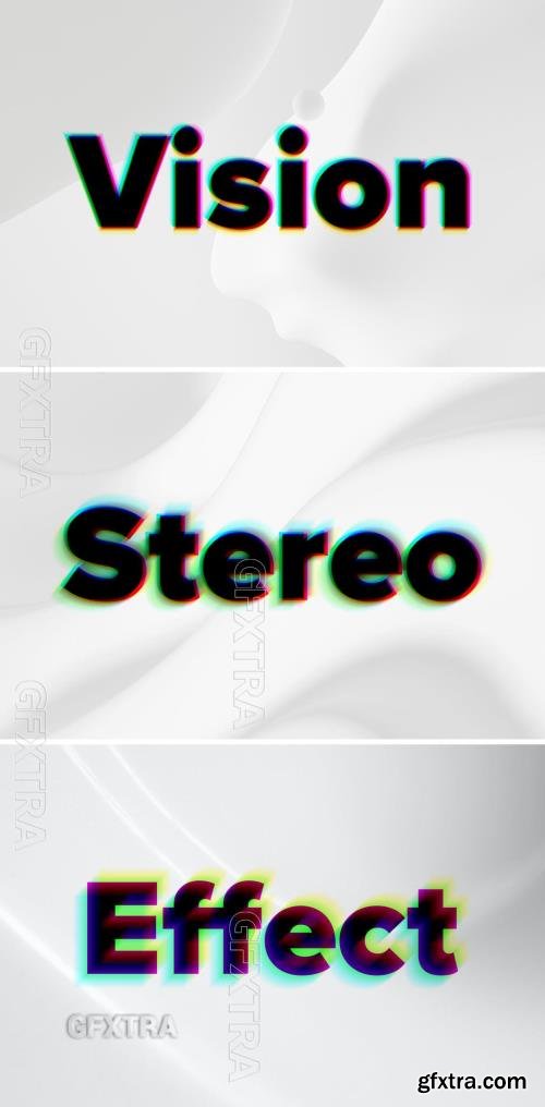 Stereoscopic 3D Text Effect 489293721