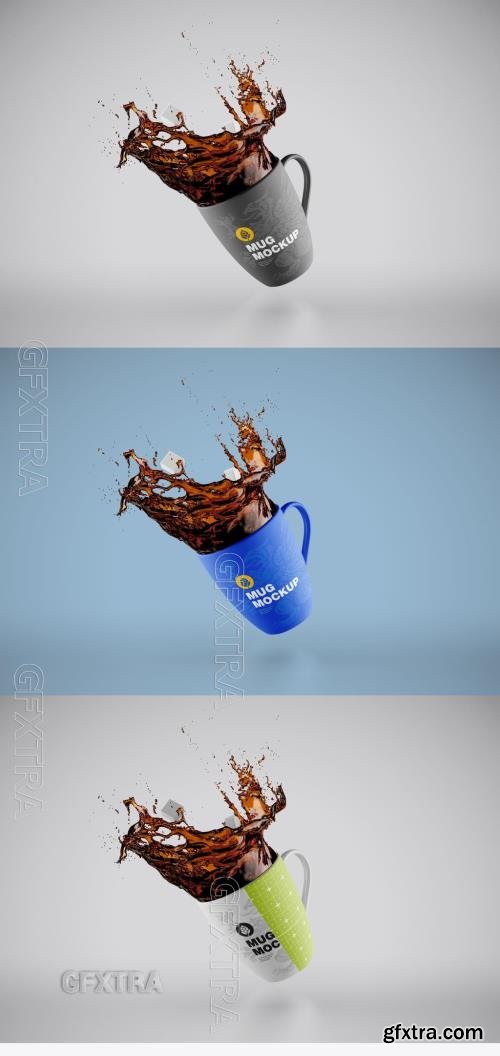 Colorfull Mug with Splash Mockup 488830930