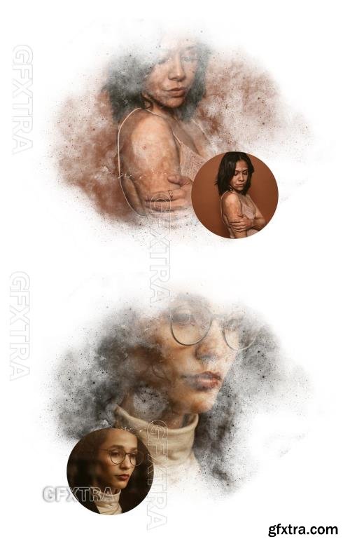 Dissolving Photo Effect with Dusty Texture 497122546