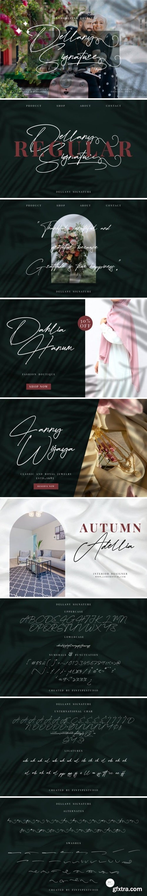 Dellany Signature Font