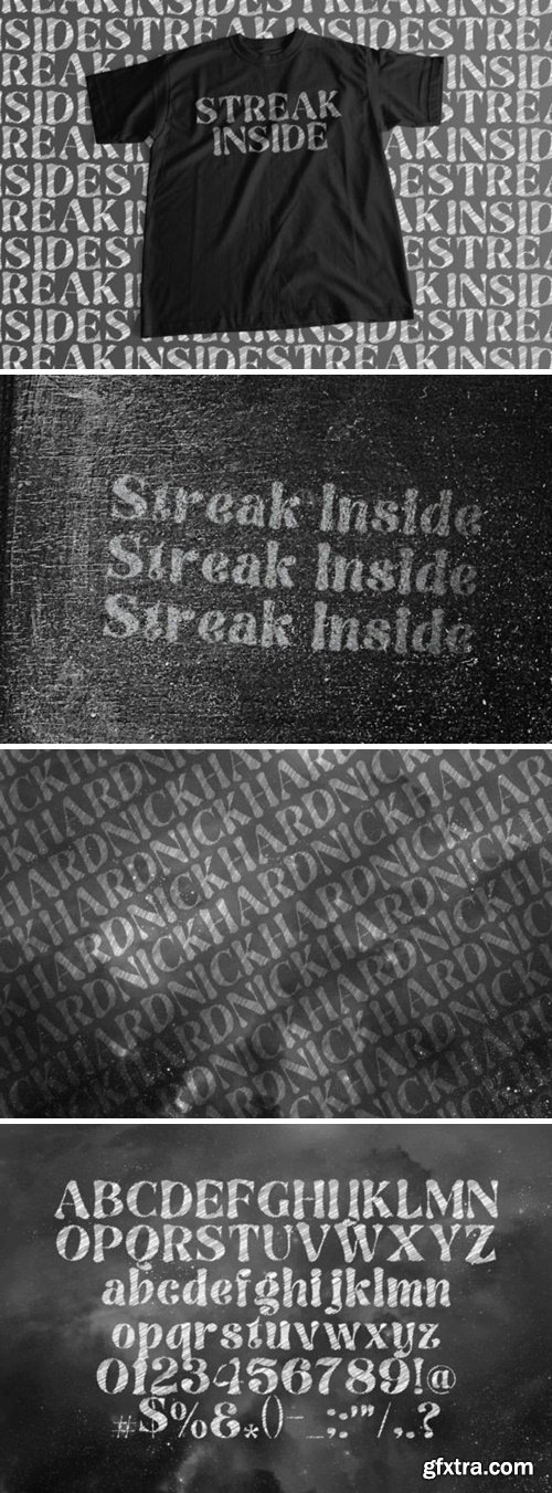 Streak Inside Font