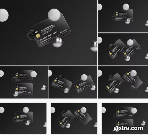 Glass Effect Credit Card Mockups