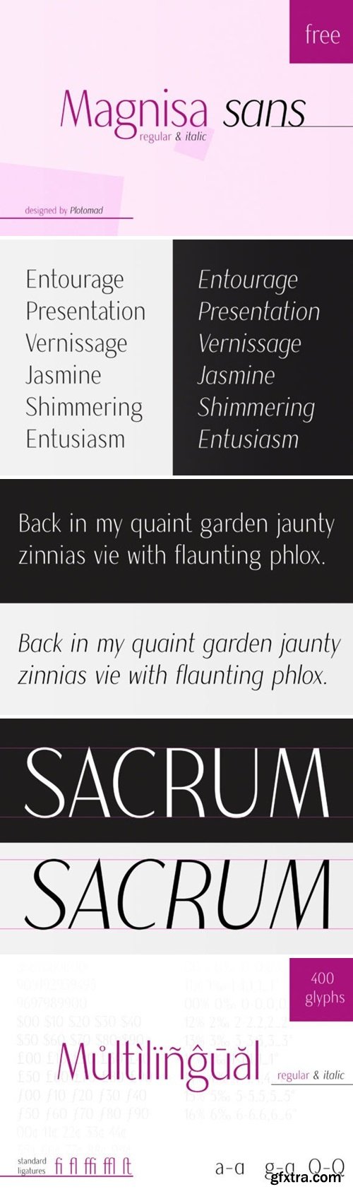 Magnisa Sans Regular & Italic Font