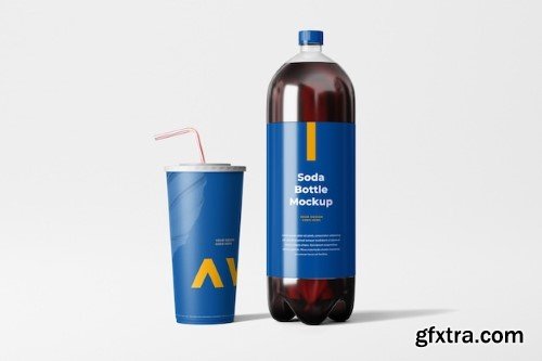 Soda bottle mockup