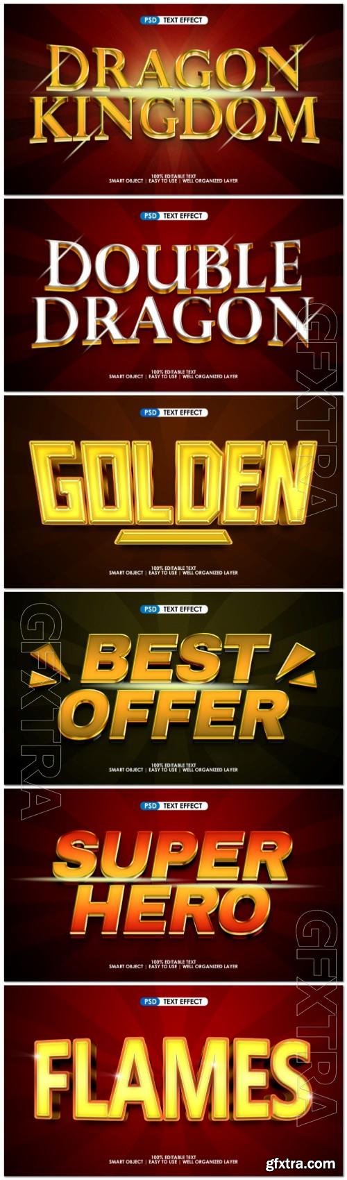 Psd style text effect editable set vol 232