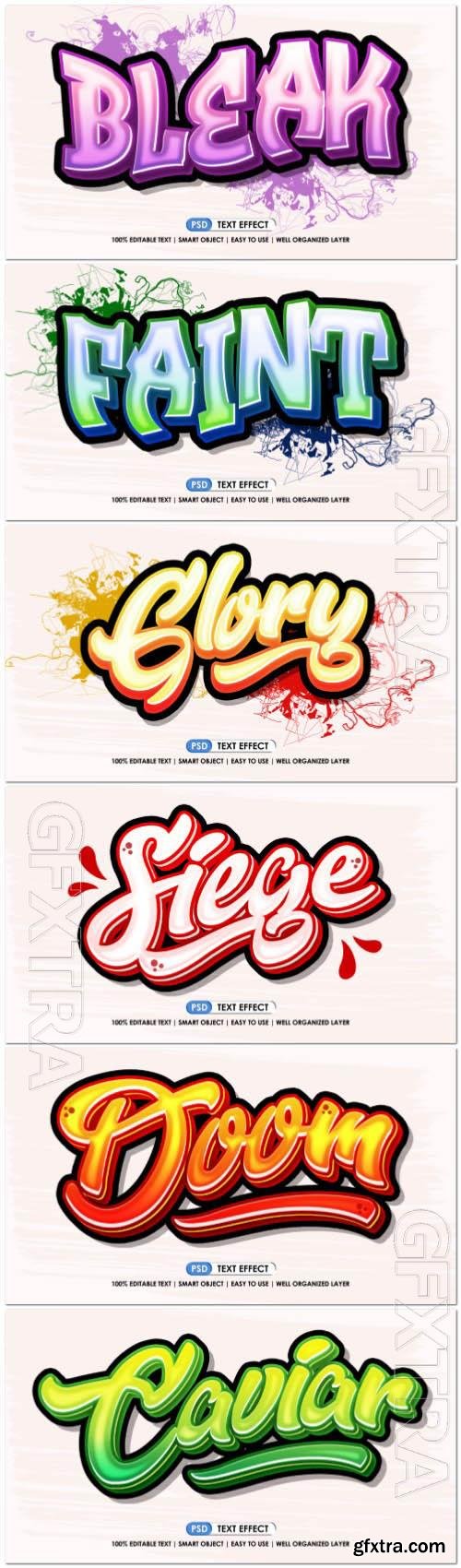 Psd style text effect editable set vol 228