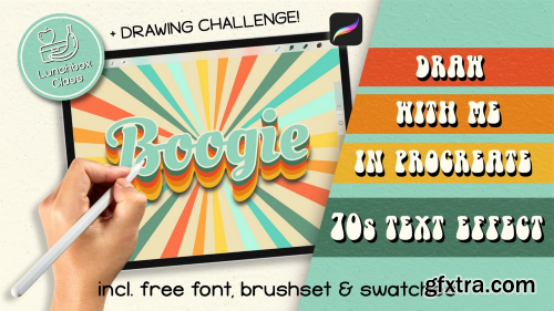 Draw with me in Procreate: 70s Text Effects