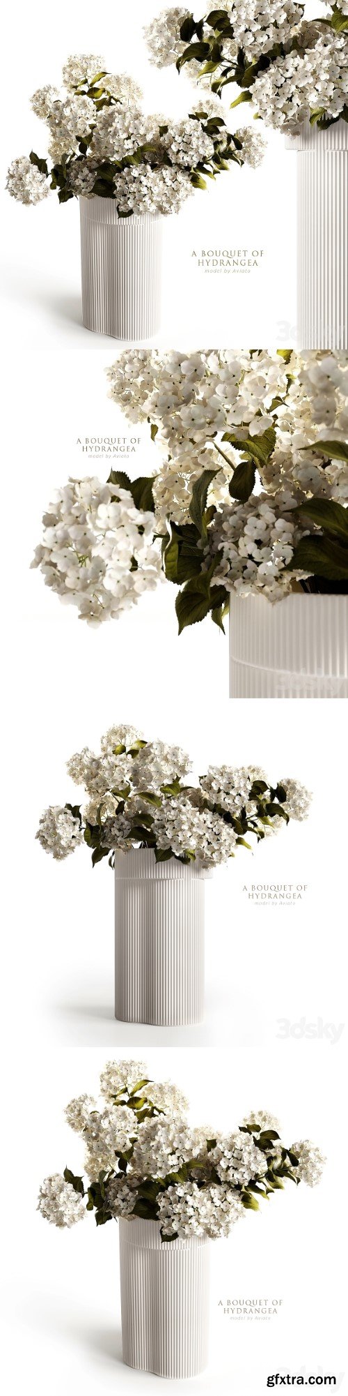 A bouquet of hydrangea 2 | Vray+Corona