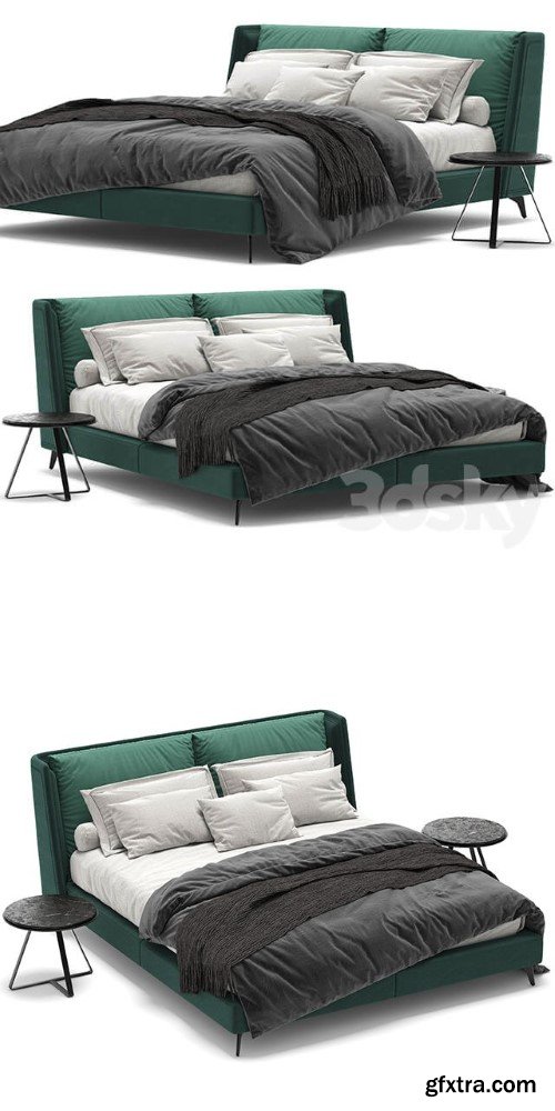 Bed Minotti spencer | Vray