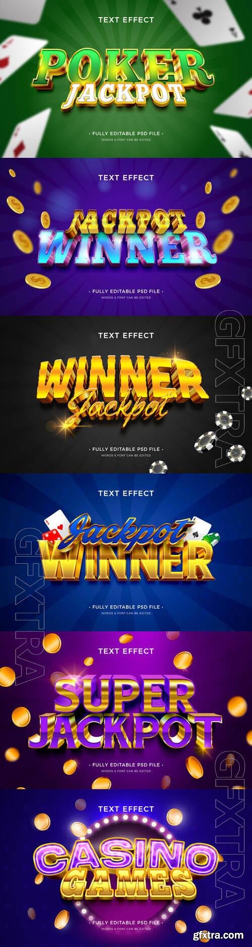 PSD casino text effect