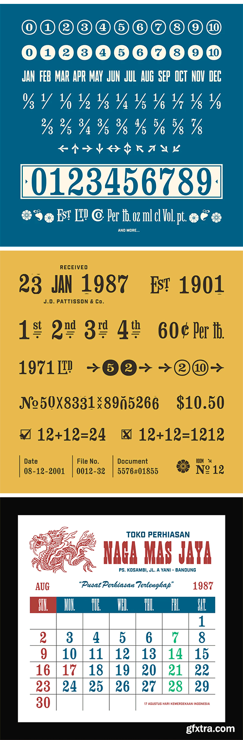 EFCO Stamp Numbering #1 Font