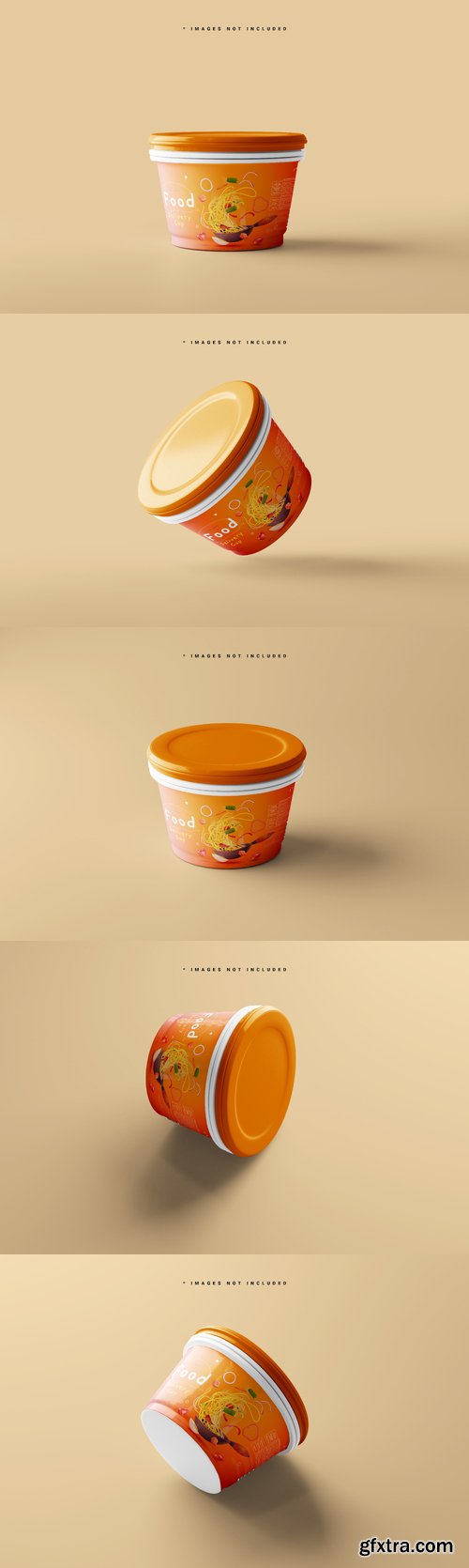 Food delivery cup mockups