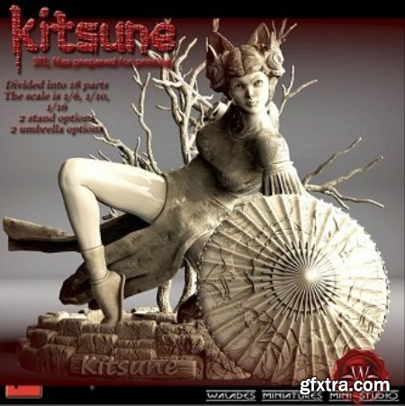 Kitsune by Walades Miniatures Mini Studio – 3D Print Model