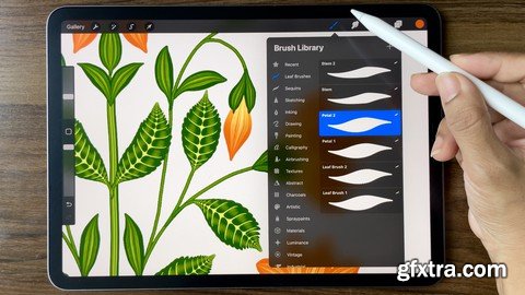 Procreate - Create Leaf, Petal & Stem Brushes + Project