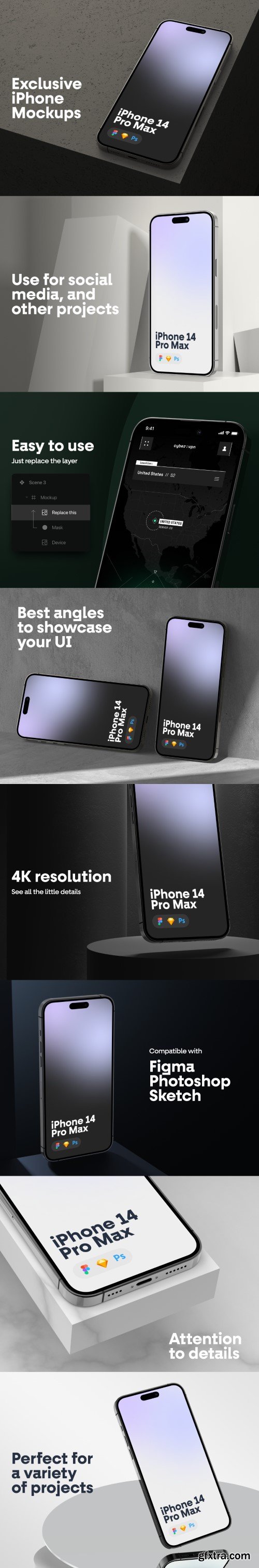 UI8 - Collection iPhone 14 Pro Max Mockups