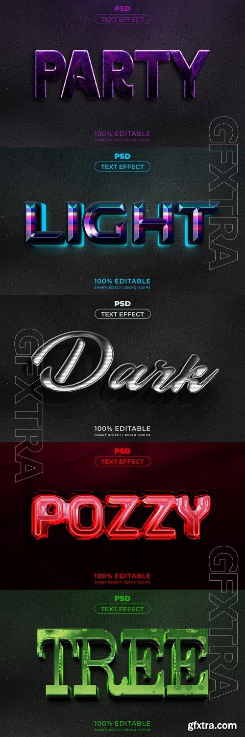 Psd style text effect editable set vol 244