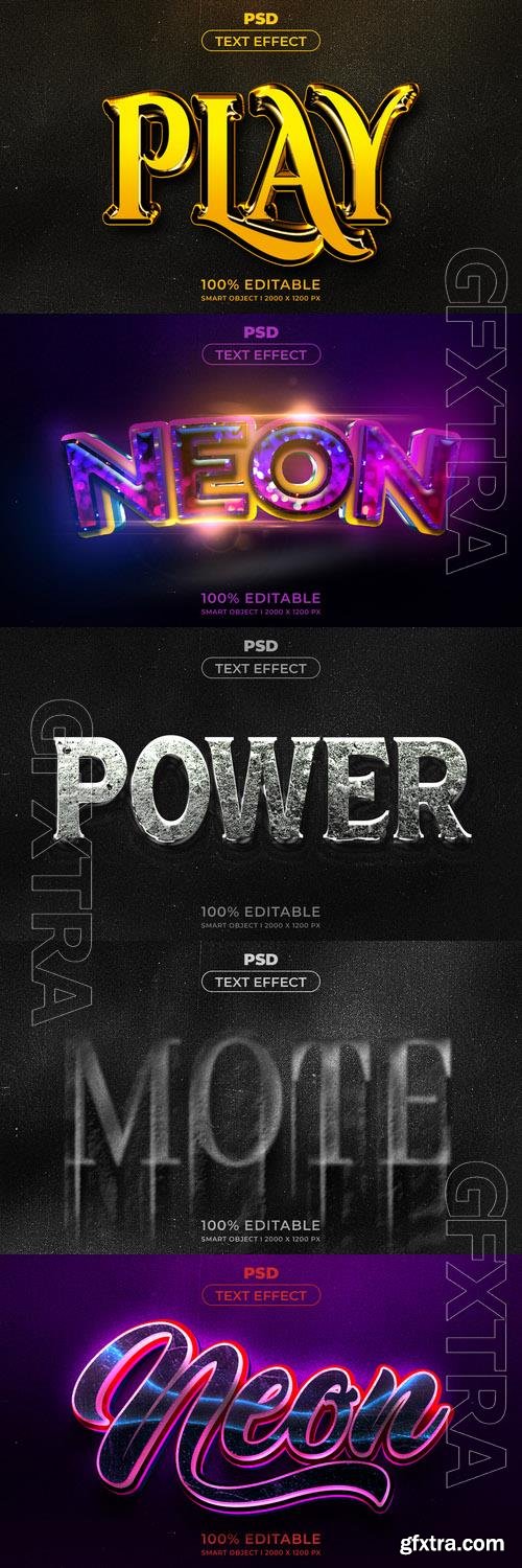 Psd style text effect editable set vol 245