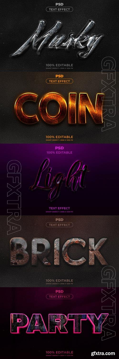 Psd style text effect editable set vol 242