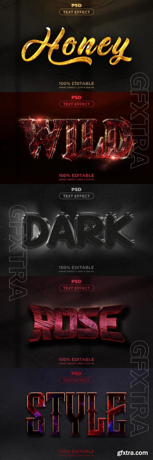 Psd style text effect editable set vol 247