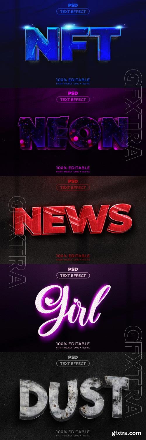 Psd style text effect editable set vol 246