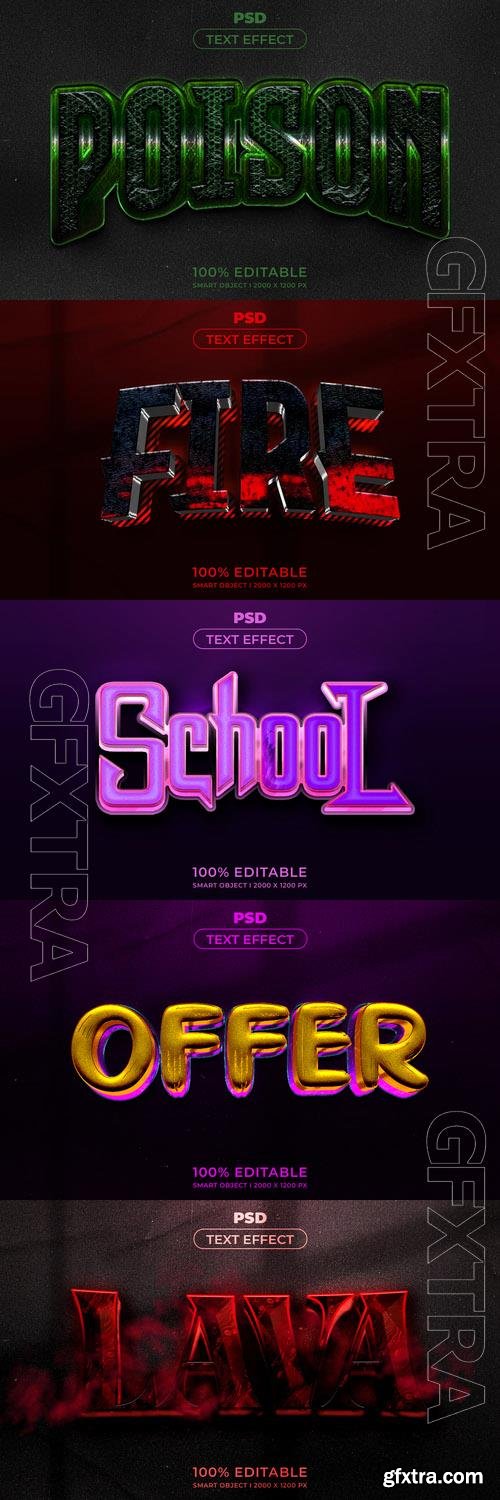 Psd style text effect editable set vol 248