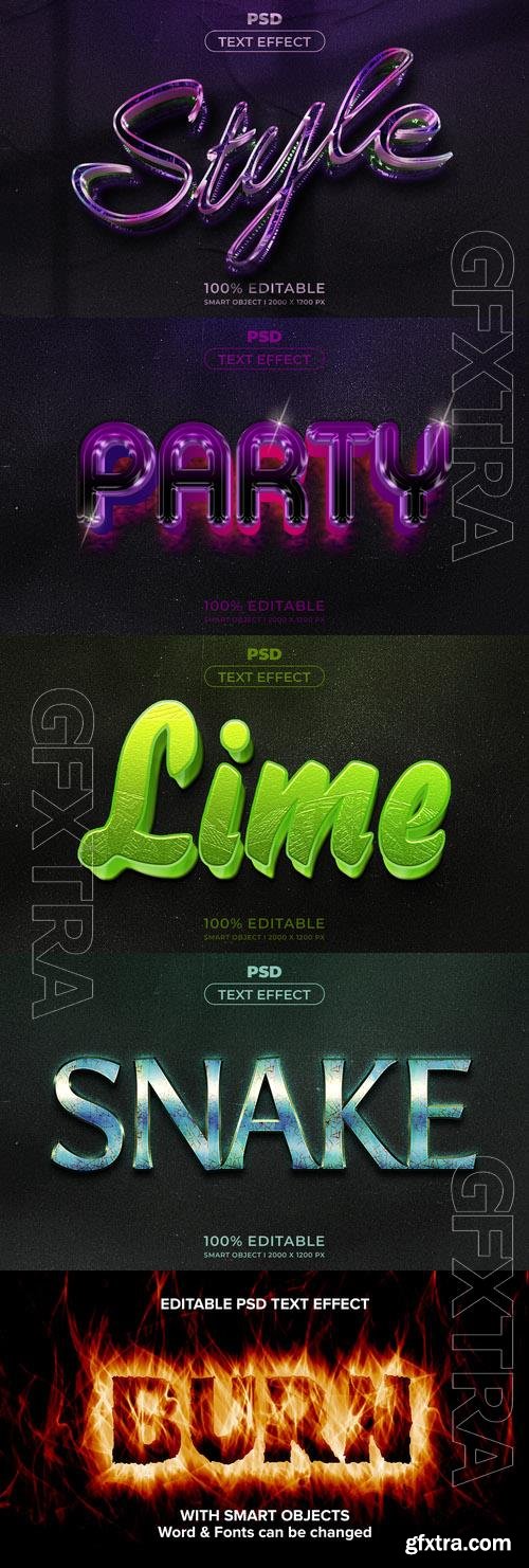 Psd style text effect editable set vol 241