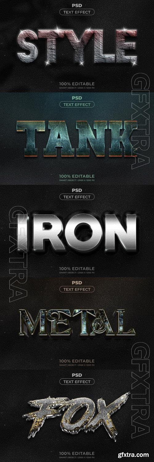 Psd style text effect editable set vol 258